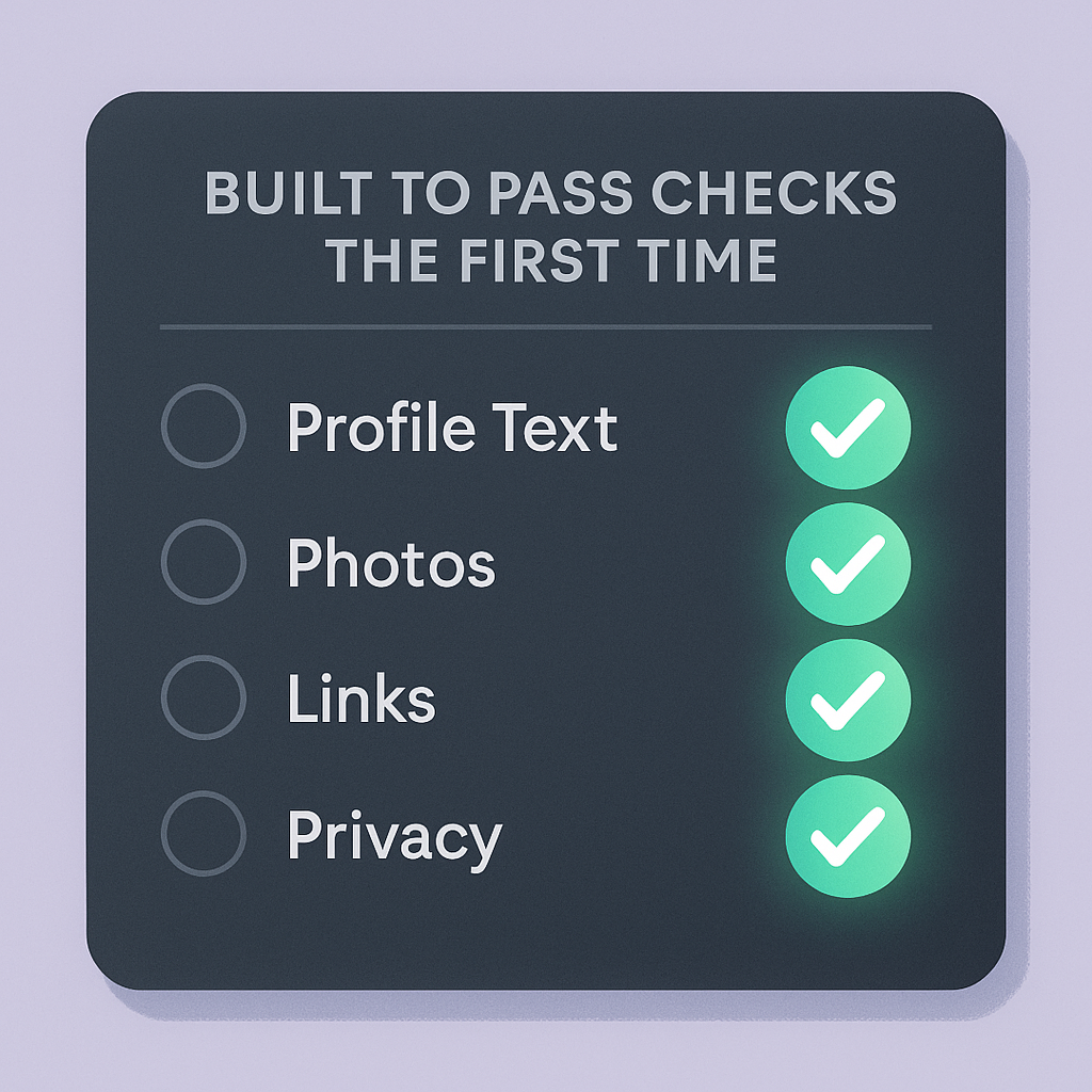 Built to pass checks the first time